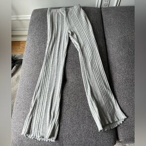 Grey flare leggings